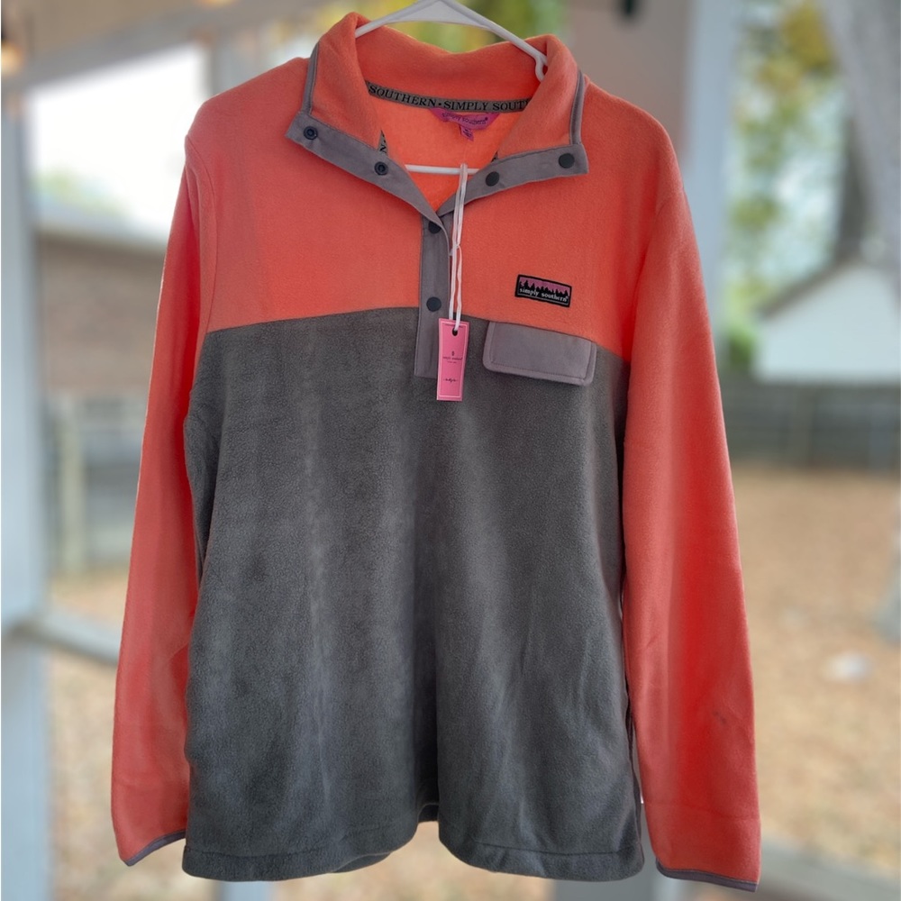 New Simply Southern pullover fleece sweater